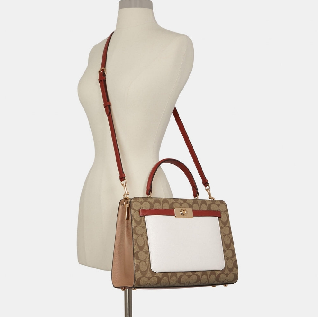 New Coach Lane Carryall In Colorblock Signature Canvas